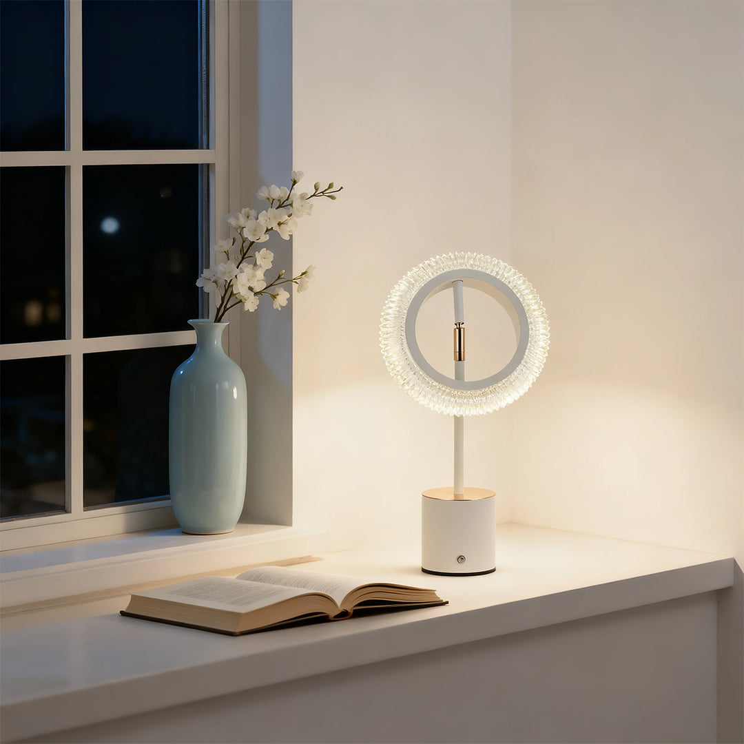 Minimalist Modern Ring Table Lamp with Touch Charging