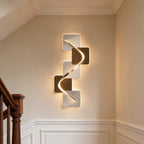 Geometric Wave Pattern LED Wall Sconce - Decorative Lighting