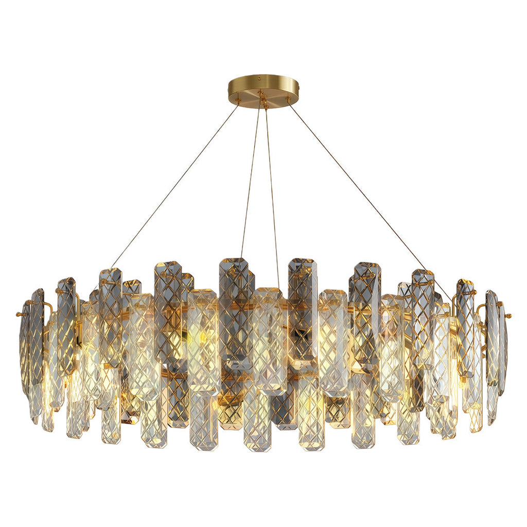 Modern Crystal Ceiling Light with Eye Protection