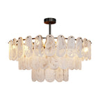 Midcentury Modern Copper and Glass Chandelier