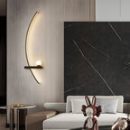 Modern LED Curved Wall Light - Elegant Fixture for Home & Living Room