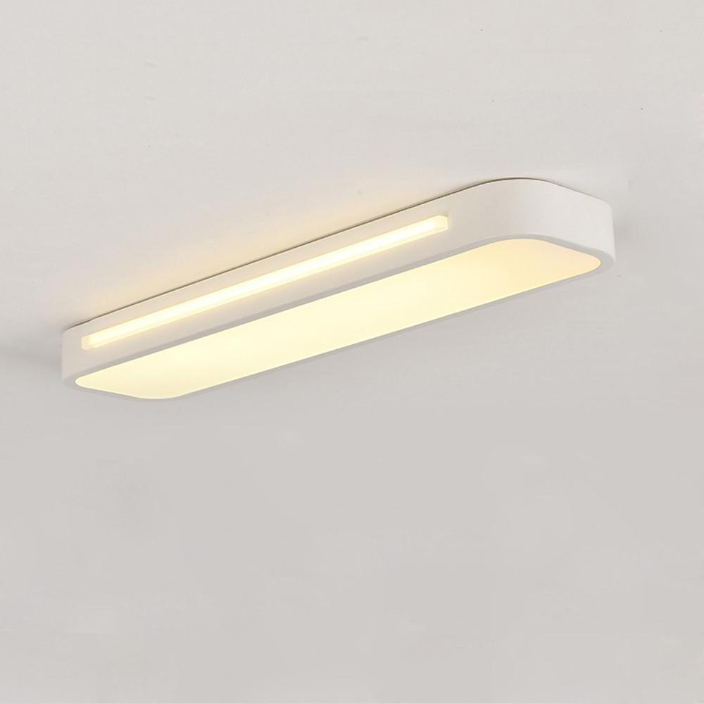 19-Inch Minimalist Oval LED Flush Mount Ceiling Light