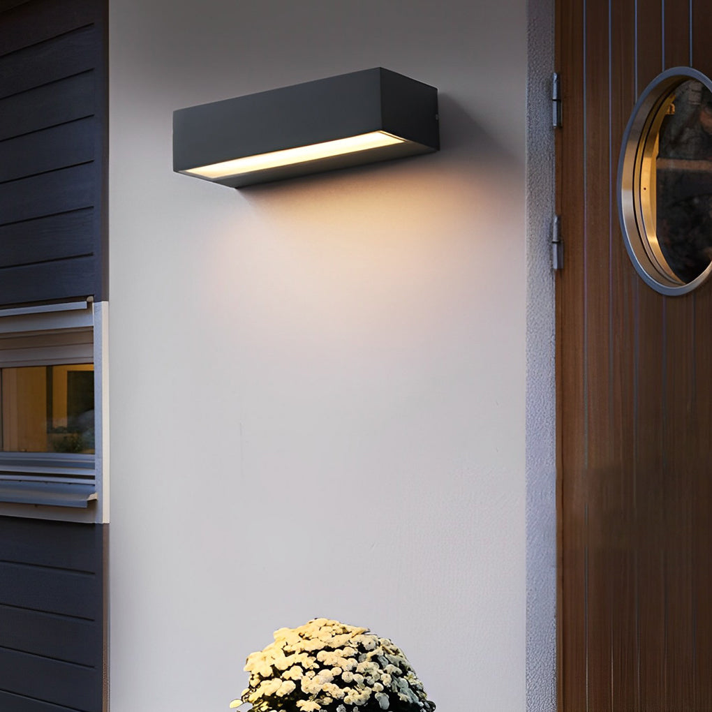 Modern Waterproof LED Porch Light with Door Number Display