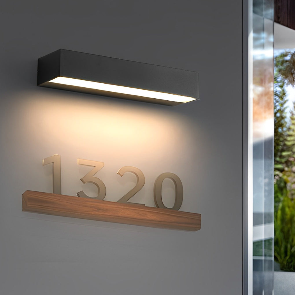 Modern Waterproof LED Porch Light with Door Number Display