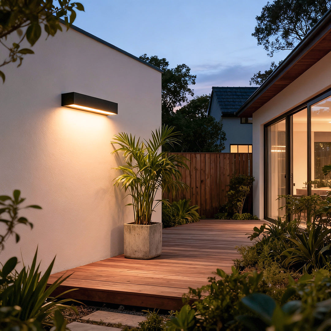 Modern Waterproof LED Porch Light with Door Number Display