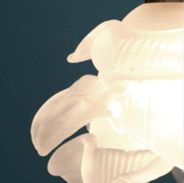 Vintage French Petal Glass LED Pendant Light