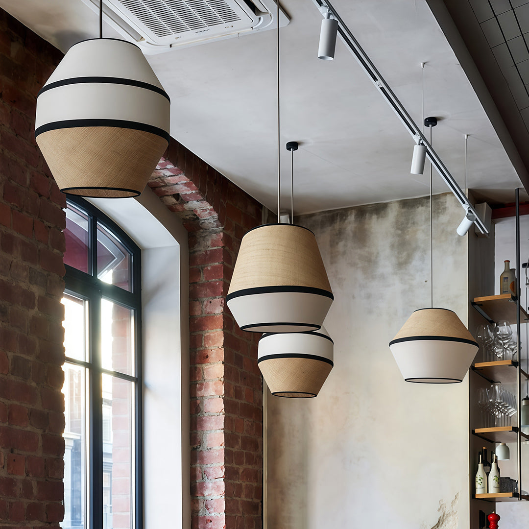 Japanese-Style Pendant Fabric Ceiling Light Shade