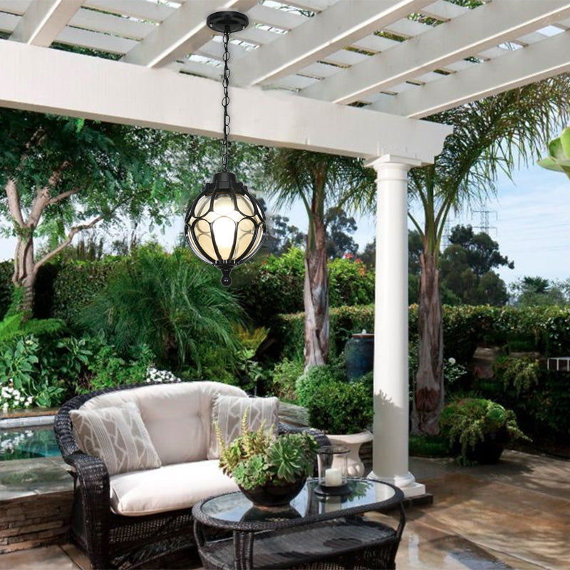 European-Style Waterproof Aluminum and Glass 1-Light