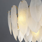 Modern Luxury Glass Feather Chandelier Ceiling Light