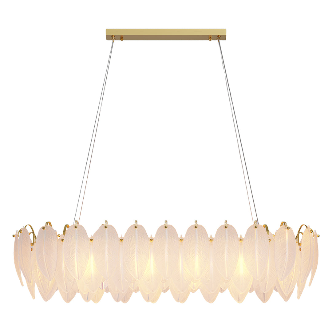 Modern Luxury Glass Feather Chandelier Ceiling Light
