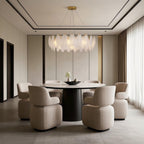 Modern Luxury Glass Feather Chandelier Ceiling Light