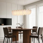 Modern Luxury Glass Feather Chandelier Ceiling Light