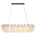 Modern Luxury Glass Feather Chandelier Ceiling Light