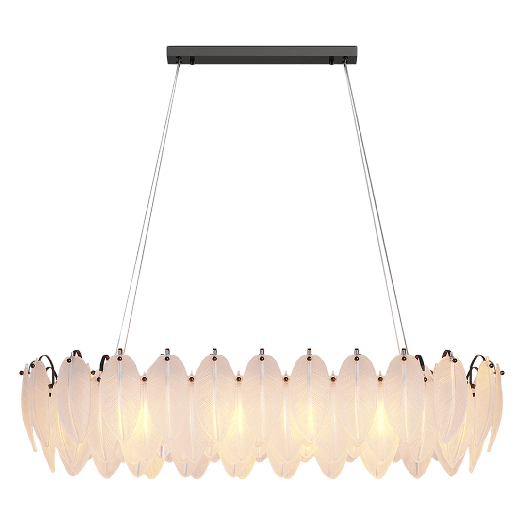 Modern Luxury Glass Feather Chandelier Ceiling Light