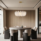 Modern Luxury Glass Feather Chandelier Ceiling Light