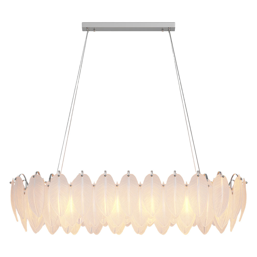 Modern Luxury Glass Feather Chandelier Ceiling Light