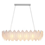 Modern Luxury Glass Feather Chandelier Ceiling Light