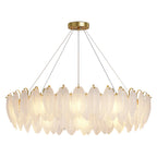 Modern Luxury Glass Feather Chandelier Ceiling Light