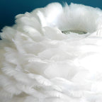 Modern LED Feather Table Lamp with Crystal Tassels - Ambient Lighting