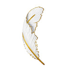 Modern White Feather LED Wall Lamp - Decorative Resin Light