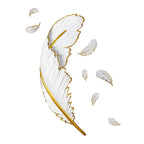 Modern White Feather LED Wall Lamp - Decorative Resin Light
