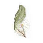 Rechargeable LED Wall Clock Light with Acrylic Feather Design