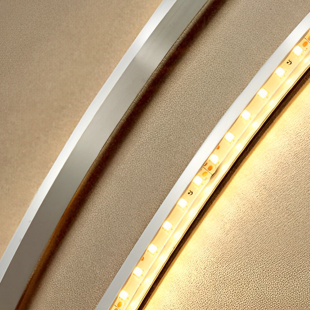 Modern White Feather LED Wall Lamp - Decorative Resin Light