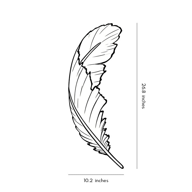 Modern White Feather LED Wall Lamp - Decorative Resin Light
