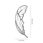 Modern White Feather LED Wall Lamp - Decorative Resin Light