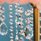 Modern LED Feather Table Lamp with Crystal Tassels - Ambient Lighting
