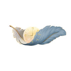 Modern LED Feather Wall Lamp with Art Clock - Elegant Home Decor