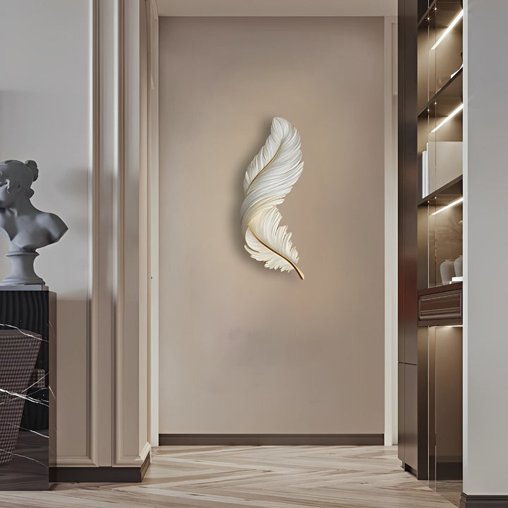 Modern LED Feather Wall Lamp - Art Deco Design