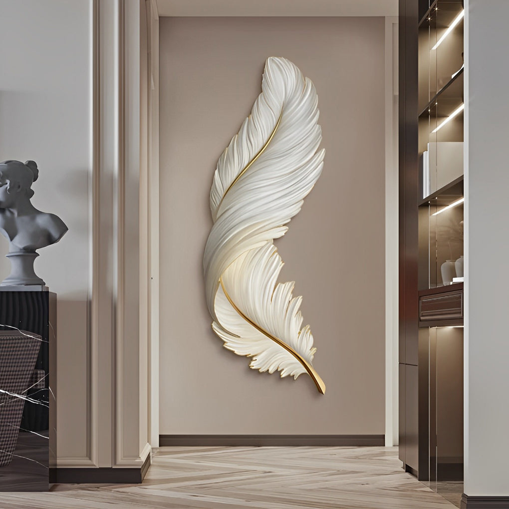 Modern LED Feather Wall Lamp - Art Deco Design