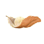Modern LED Feather Wall Lamp with Art Clock - Elegant Home Decor