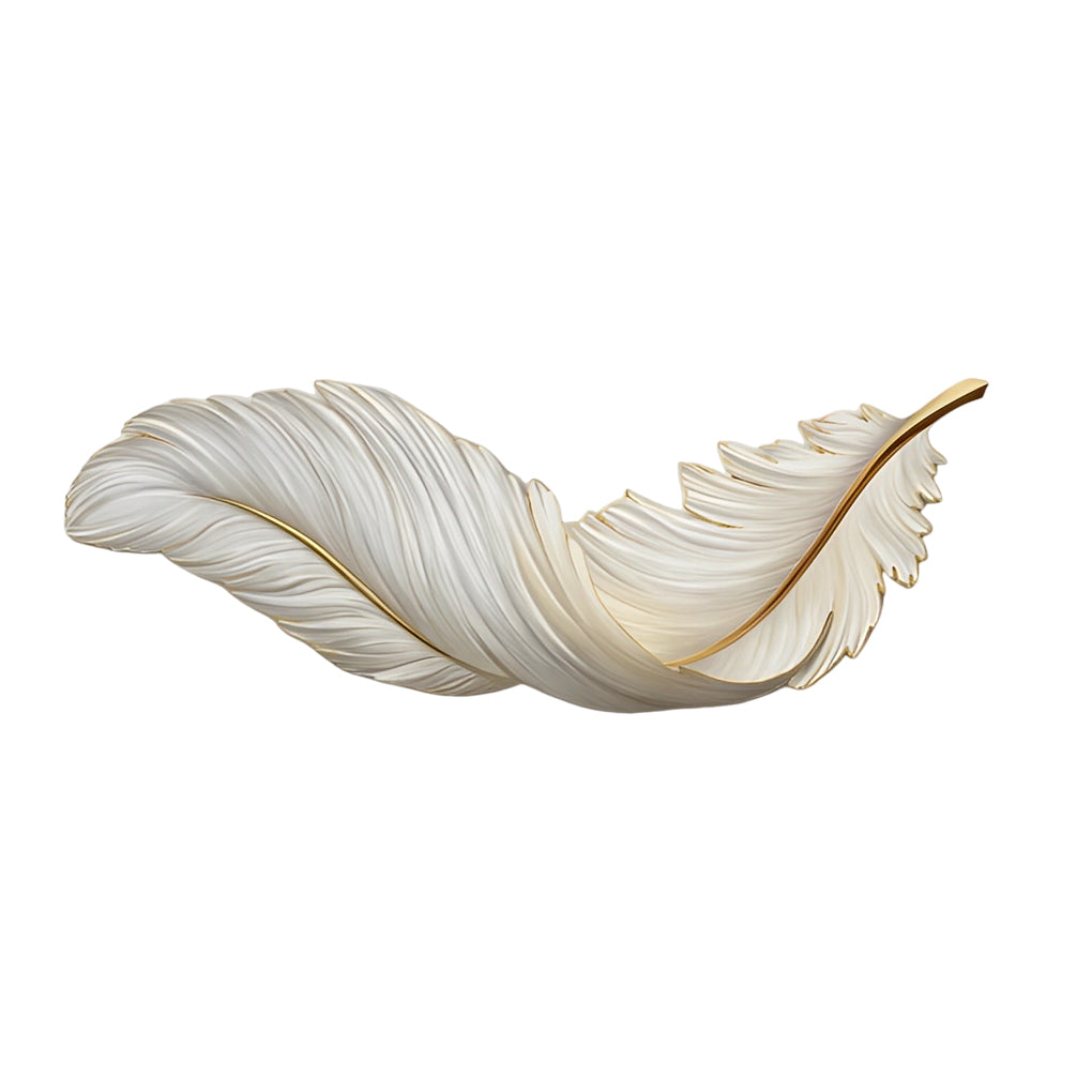Modern LED Feather Wall Lamp - Art Deco Design