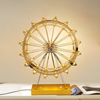 Vintage Gold Metal Ferris Wheel LED Atmosphere Light