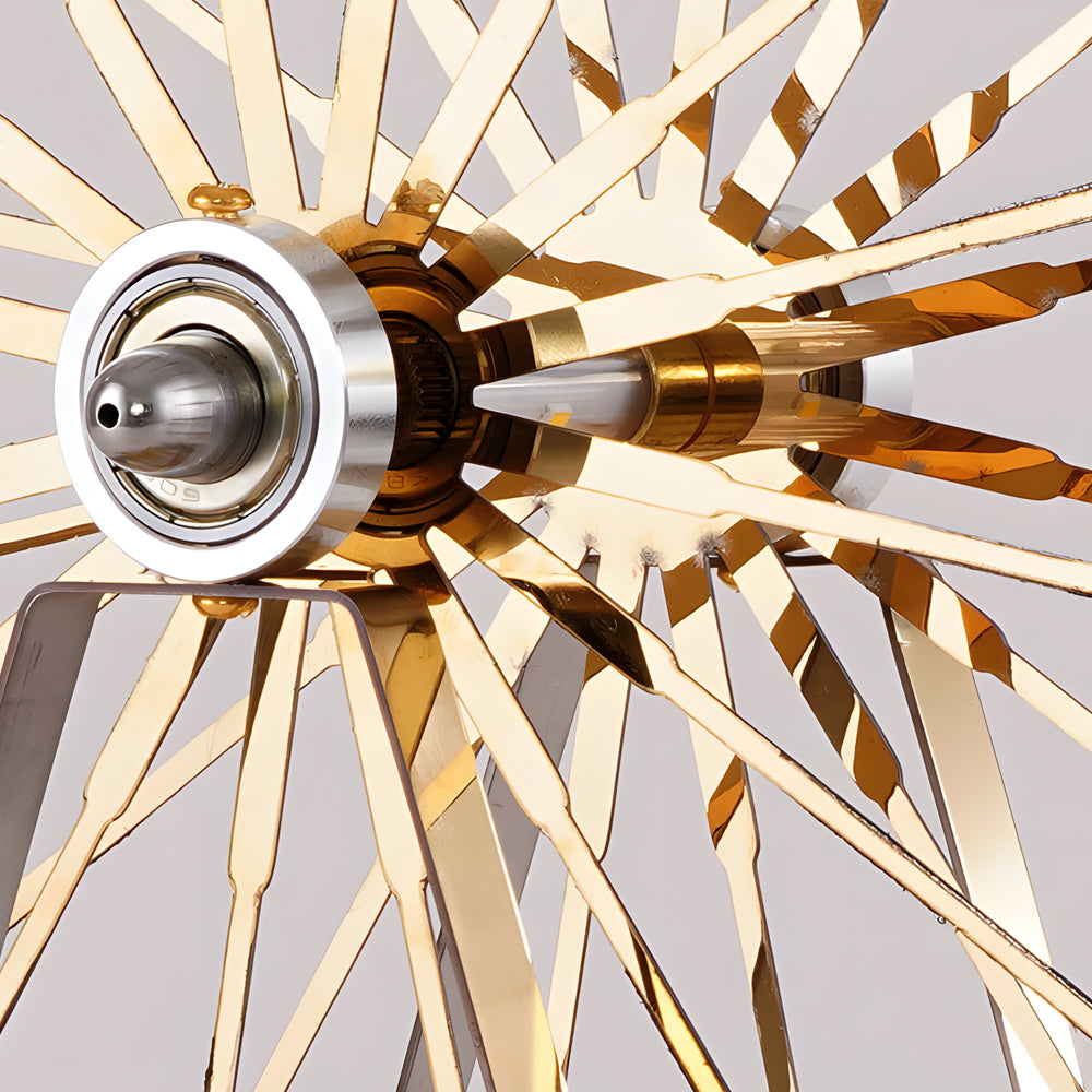 Vintage Gold Metal Ferris Wheel LED Atmosphere Light
