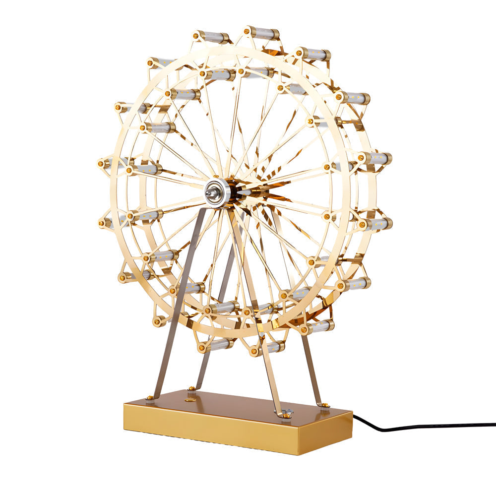 Vintage Gold Metal Ferris Wheel LED Atmosphere Light