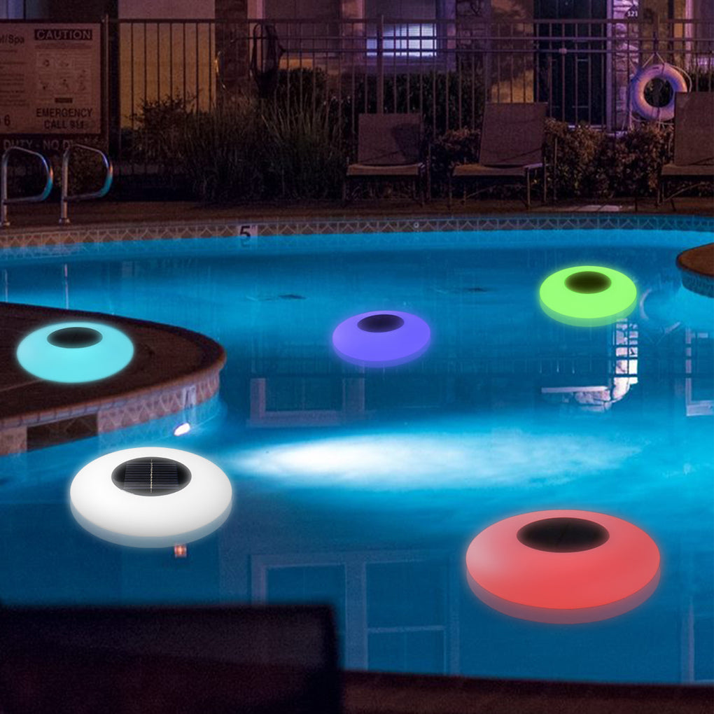 Solar-Powered RGB Floating Pond Lamp - White Light for Pools