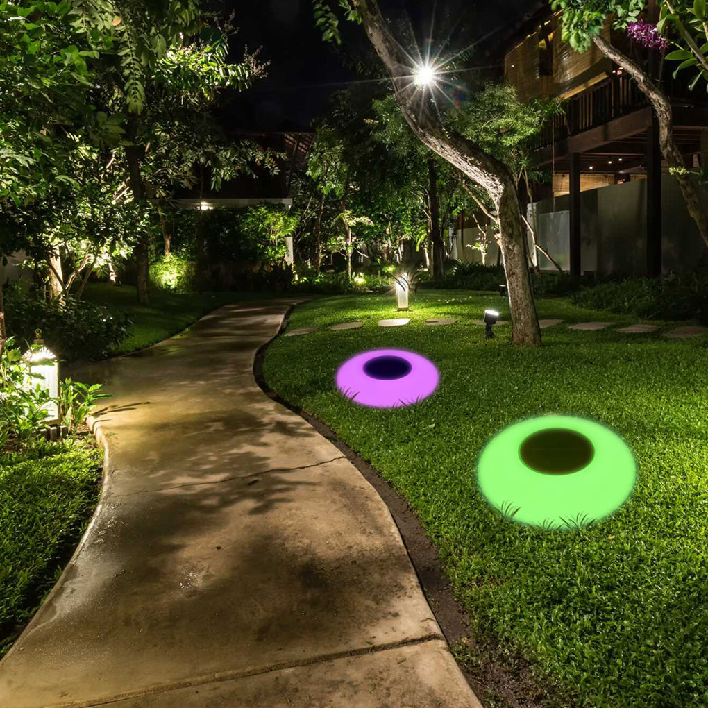 Solar-Powered RGB Floating Pond Lamp - White Light for Pools