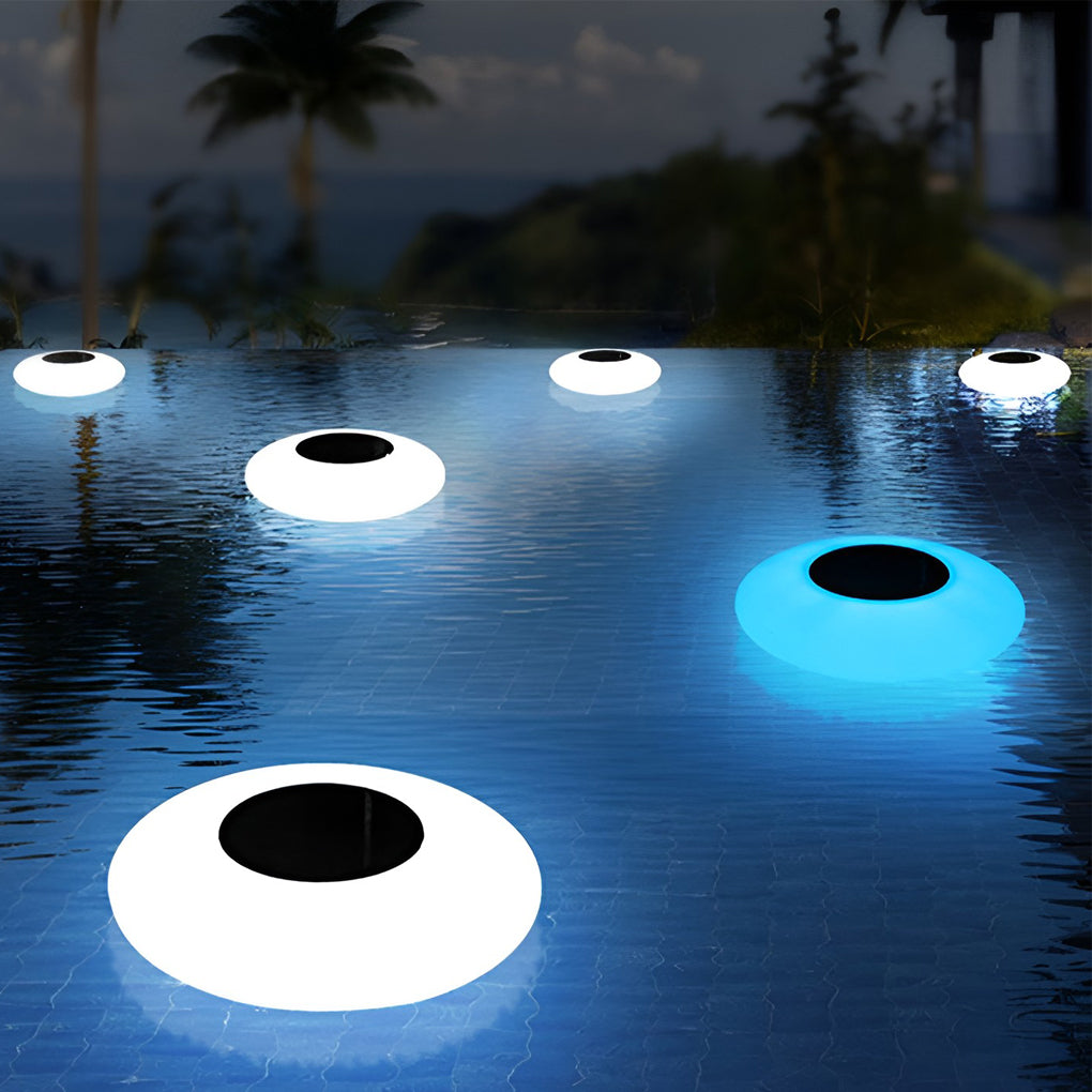 Solar-Powered RGB Floating Pond Lamp - White Light for Pools