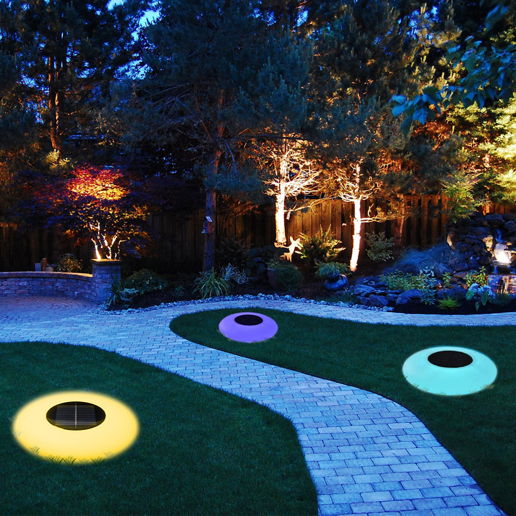 Solar-Powered RGB Floating Pond Lamp - White Light for Pools