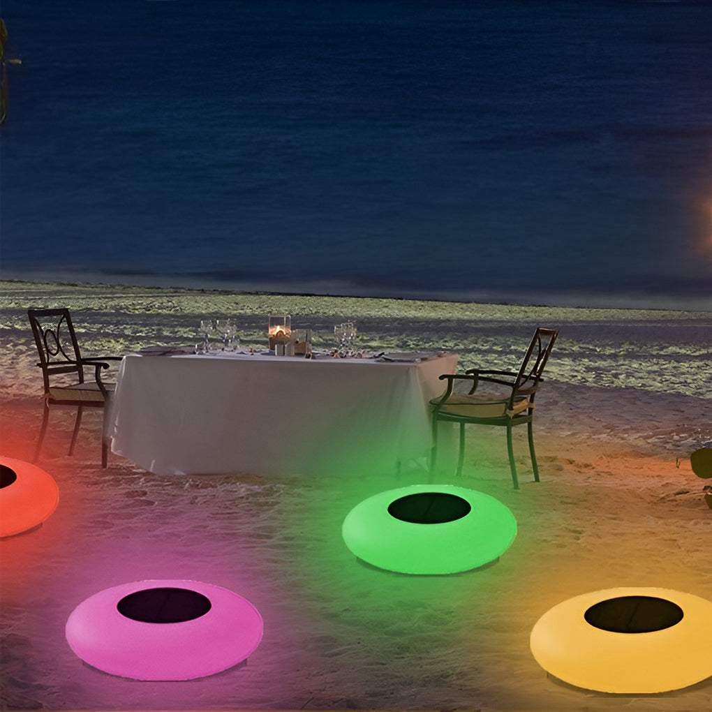 Solar-Powered RGB Floating Pond Lamp - White Light for Pools