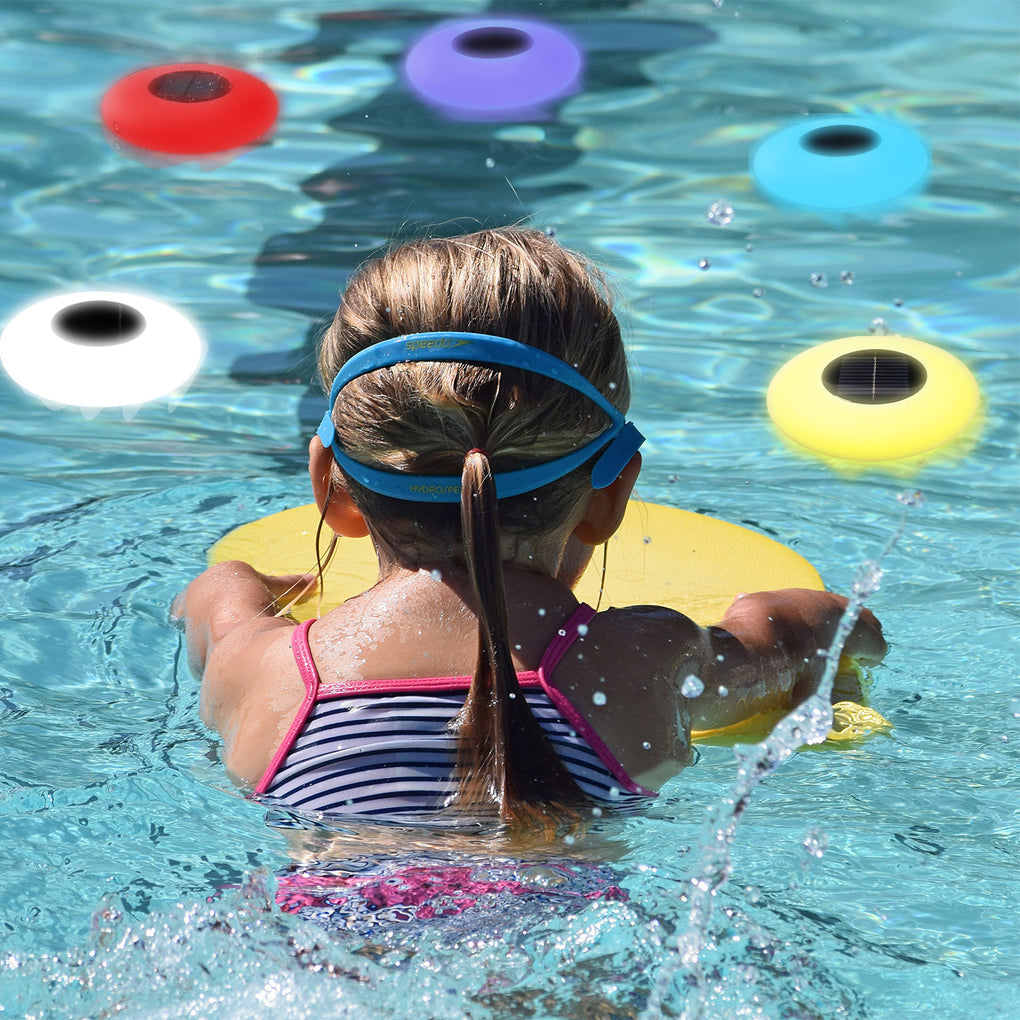 Solar-Powered RGB Floating Pond Lamp - White Light for Pools