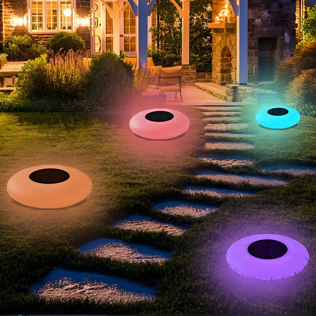 Solar-Powered RGB Floating Pond Lamp - White Light for Pools