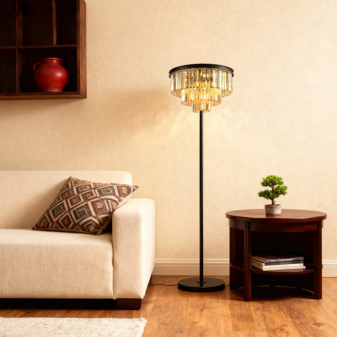 Luxury Crystal Floor Lamp - Glamorous American Design