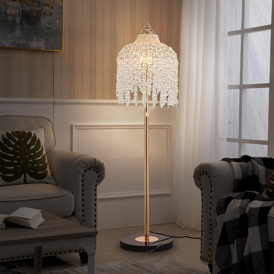 Elegant Crystal LED Floor Lamp