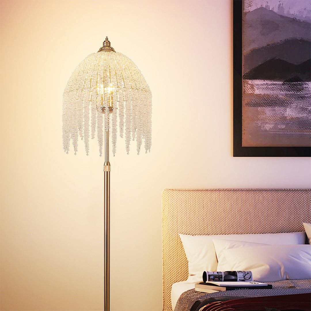 Elegant Crystal LED Floor Lamp