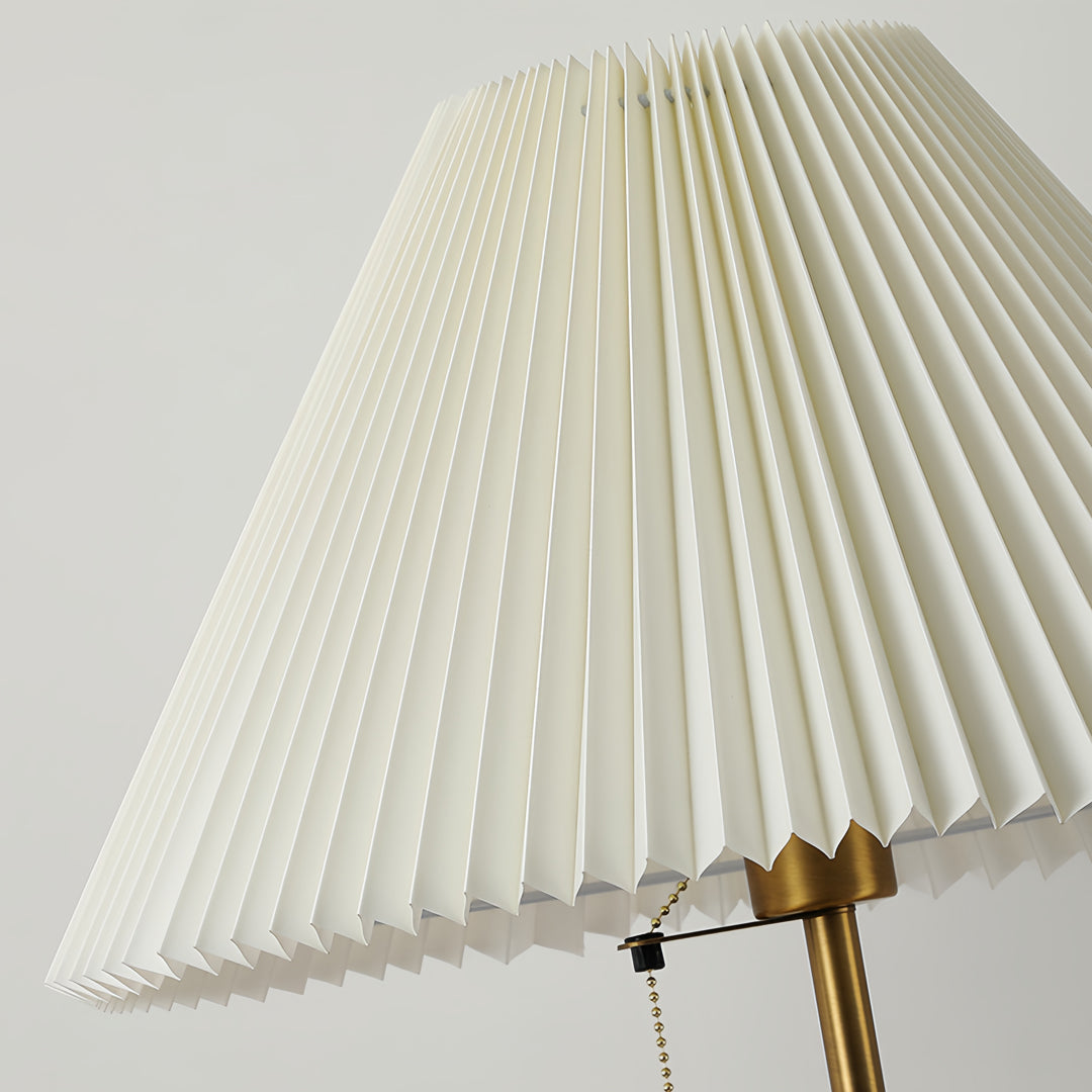 Premium Standing Lamp with Pleated Fabric Shade