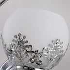 Retro Floral Dual-Light Glass LED Wall Sconces